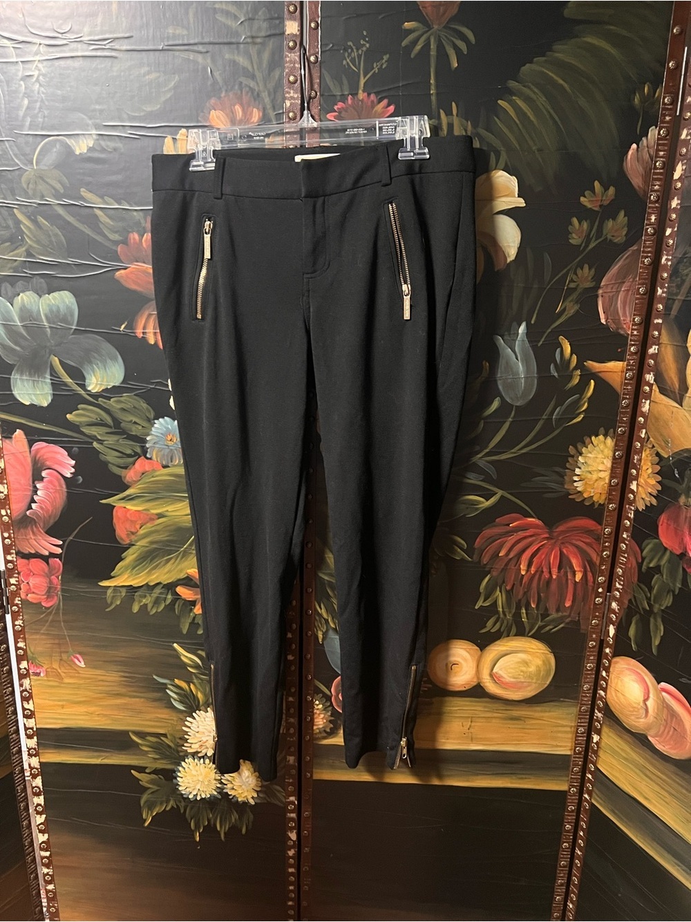 MICHAEL Michael Kors Black Tapered Zip Pocket Pants
